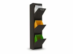 Don Hierro Cubo de basura para la cocina - Cubo de reciclaje - 3 compartimentos de 20L - CUBEK Negro