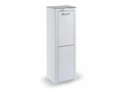 Don Hierro Cubo de basura para la cocina - Cubo de reciclaje - 2 compartimentos de 20L - CUBEK Blanco