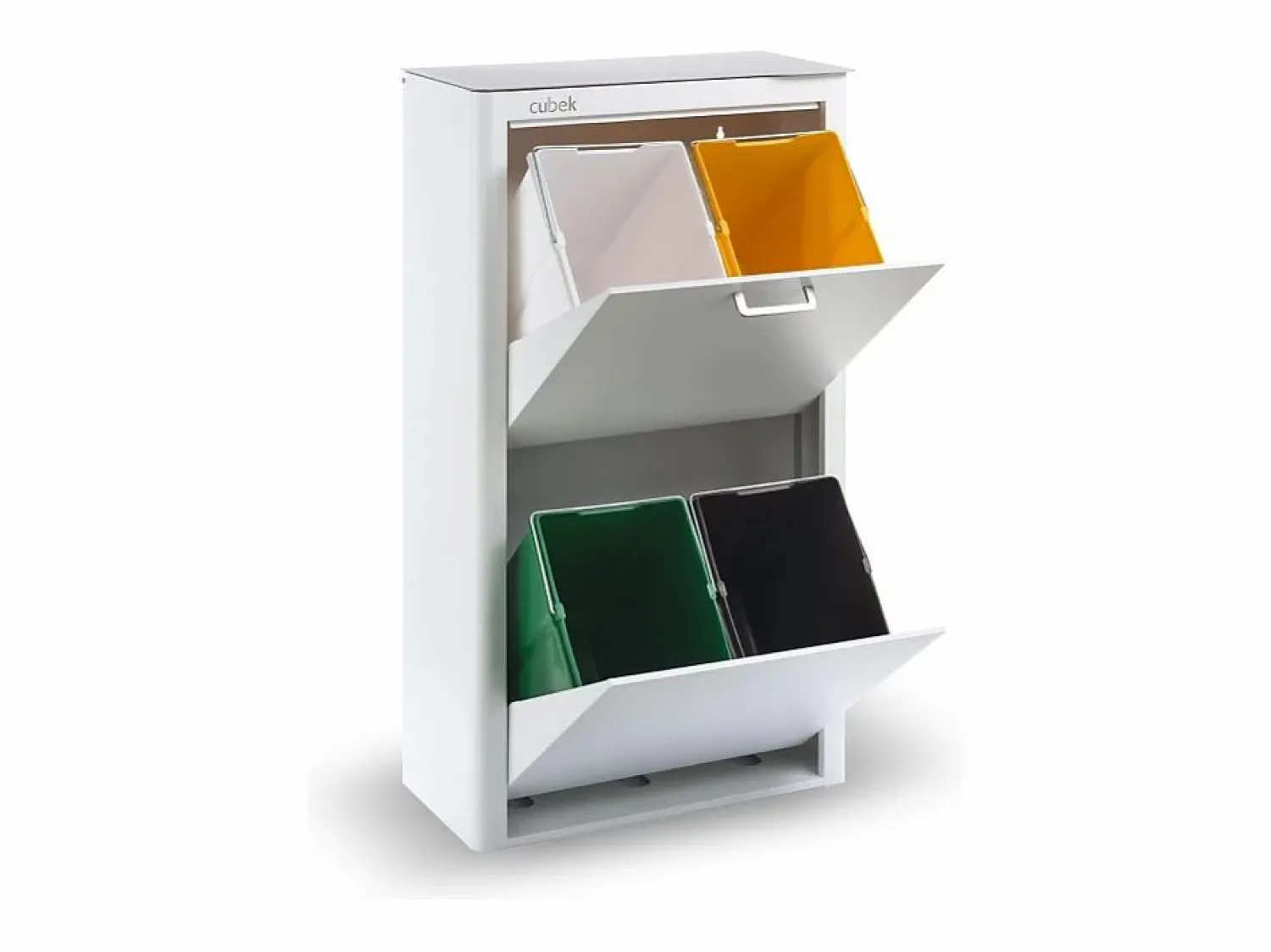 New Cubo de basura para la cocina - Cubo de reciclaje - 4 compartimentos de 20L - CUBEK Cubo De Basura Para Cocina