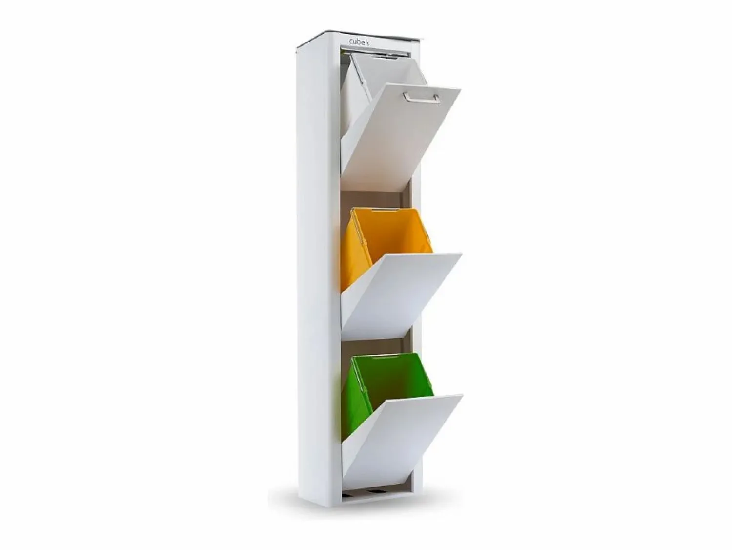 Cubo de basura para la cocina - Cubo de reciclaje - 3 compartimentos de 20L - CUBEK Cubo De Basura Para Cocina