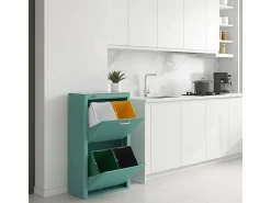 Don Hierro Cubo de basura para la cocina - Cubo de reciclaje - 4 compartimentos de 20L - CUBEK