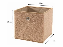 Calicosy Cubo plegable de tejido bouclé - H27 cm