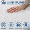 The White Stone Cubrecolchón Doble de espuma viscoelástica| protectores de colchón 6 cm | Cubrecolchón desenfundable | Antibacteriano y antihongos | 135 x 185