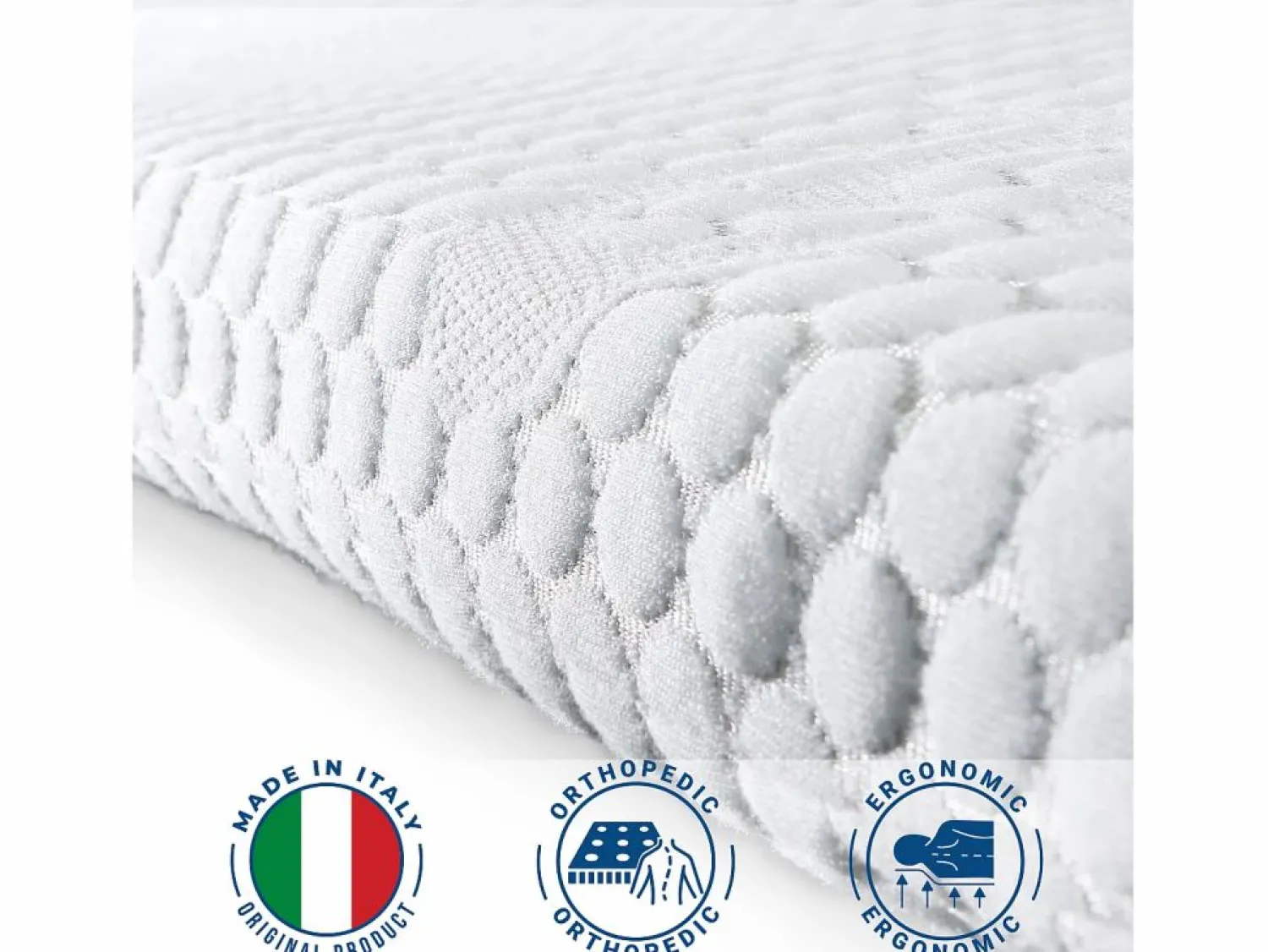The White Stone Cubrecolchón individual de espuma viscoelástica | protectores de colchón 6 cm | Cubrecolchón desenfundable | Antibacteriano y antihongos | 95 x 190