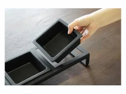 Best Yamazaki Cuenco de diseño doblemente elevado para el gato Tower Negro