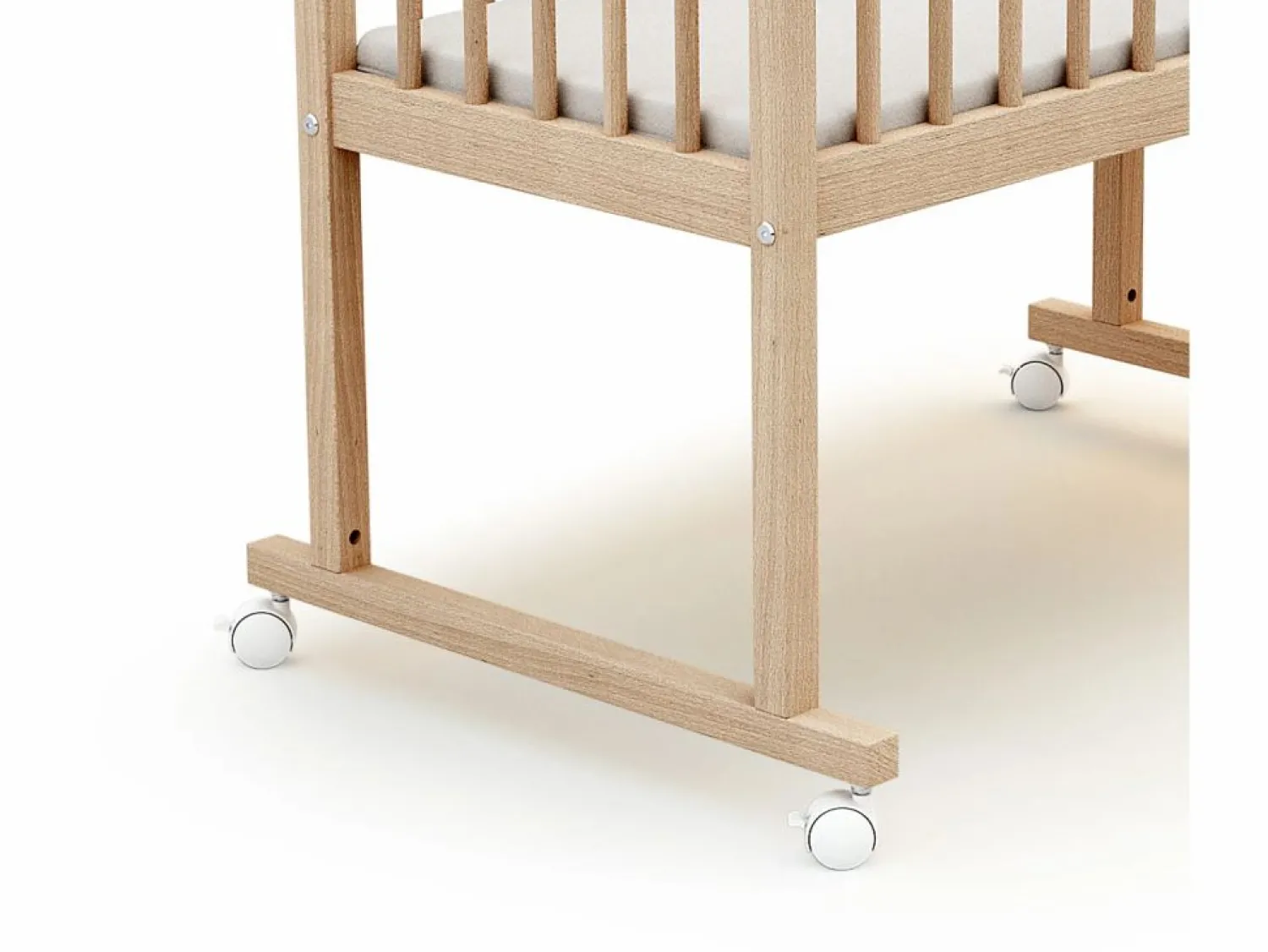 Outlet AT4 Cuna bebé NOA madera - Haya Cruda - 40 x 80 - 86 x 45 x 80 cm Color natural claro