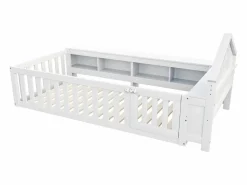 Outlet Cuna bebé 90x200 cm - con almacenamiento - con puerta - con somier de láminas - (colchón no incluido) Mueble De Bebé