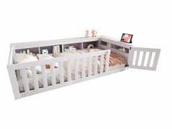 Outlet Cuna bebé 90x200 cm - con almacenamiento - con puerta - con somier de láminas - (colchón no incluido) Mueble De Bebé