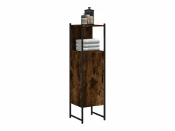 Hot Cynmar Armario de baño madera ingeniería roble ahumado 33x33x120,5 cm Columna De Baño