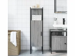 Clearance Garden Furniture Cynmar Armario de baño madera de ingeniería Sonoma 33x33x120,5 cm Gris