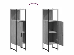 Clearance Garden Furniture Cynmar Armario de baño madera de ingeniería Sonoma 33x33x120,5 cm Gris