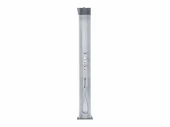 Clearance POOLEX Dada Straight 32.4x14x228cm Ducha Híbrida Exterior 40L - Conexiones Agua Caliente/Fría - Teleducha Extraíble - Anti-piedra caliza Transparente