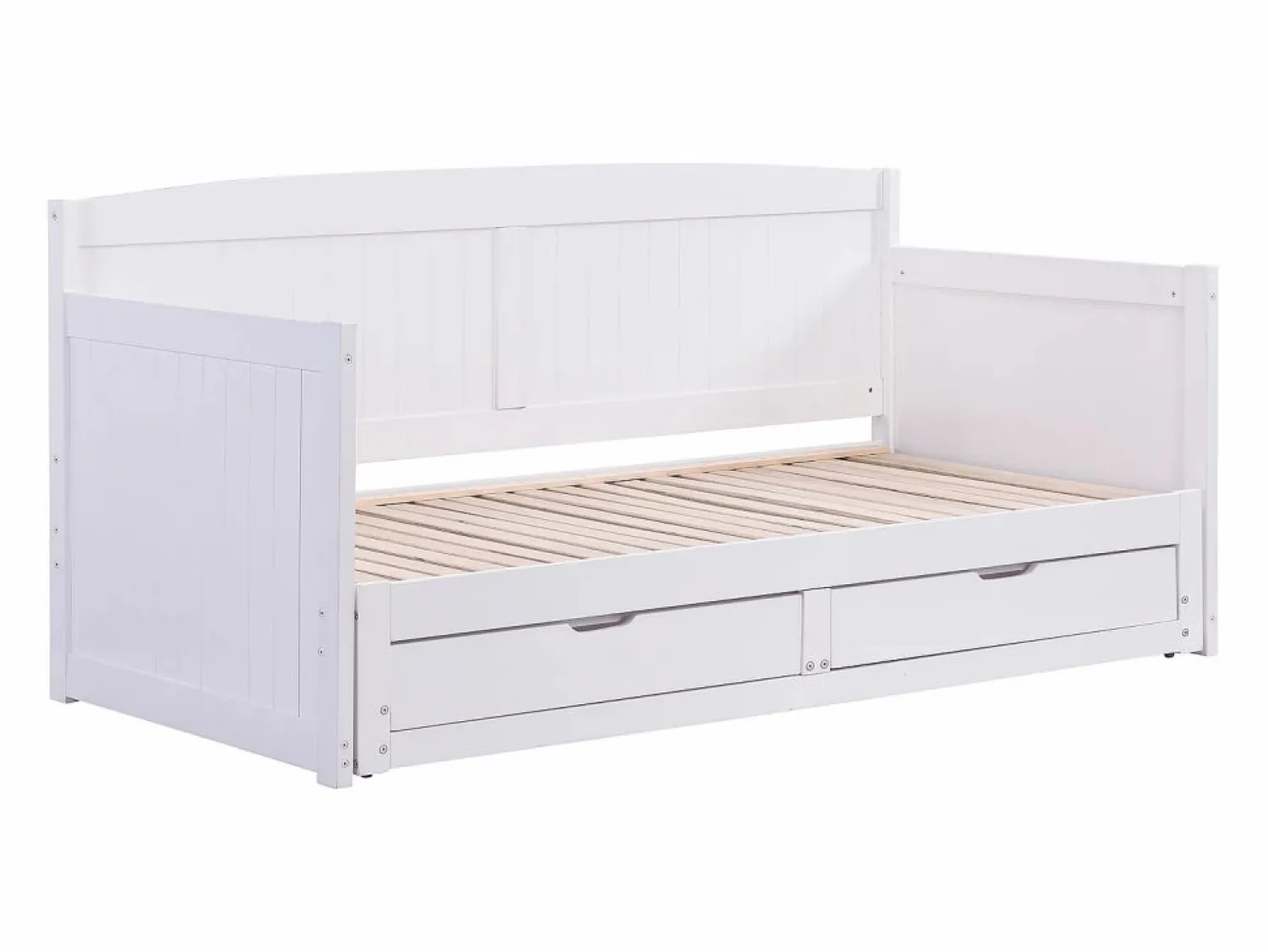 Vente-unique Daybed de 90x190 o 180x190 cm con cajones en pino y MDF - DINIVA