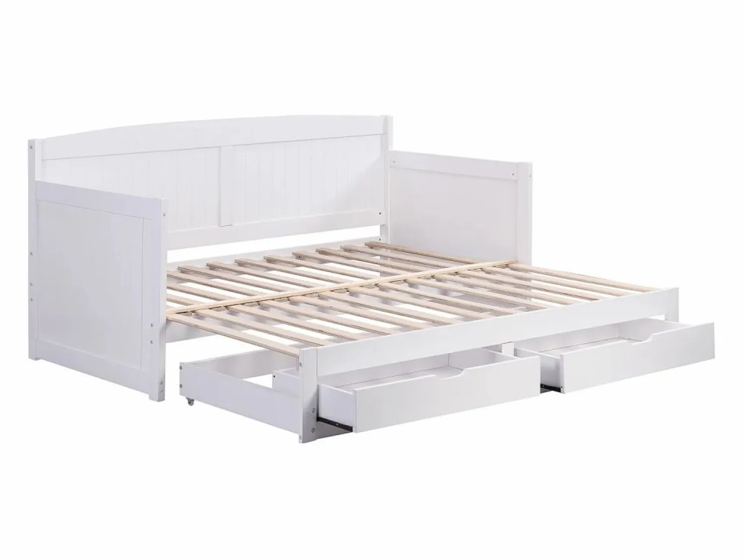 Vente-unique Daybed de 90x190 o 180x190 cm con cajones en pino y MDF - DINIVA
