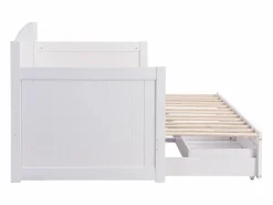 Vente-unique Daybed de 90x190 o 180x190 cm con cajones en pino y MDF - DINIVA
