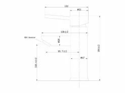 Hot Deco mezclador bajo lavabo gris metalizado Grifo