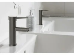 Hot Deco mezclador bajo lavabo gris metalizado Grifo