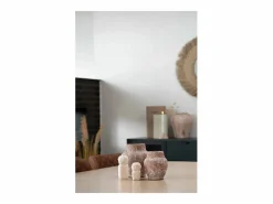 Outlet House Nordic Decoración de cemento beige Estatuilla 6.5 x 6.5 x 15 cm Multicolor