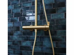 Online Essebagno Delice II columna de ducha mecánica oro cepillado Dorado