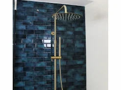 Online Essebagno Delice II columna de ducha mecánica oro cepillado Dorado