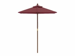 Online Delinra Sombrilla de jardín con poste de madera rojo burdeos 196x231 cm Sombrilla