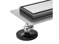 Online Rea Desagüe lineal de acero inoxidable Pure Neo Pro 900 Brush Steel Plateado