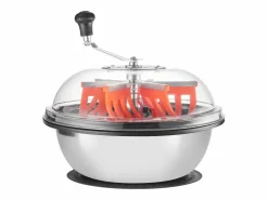New Deshojadora Manual SucceBuy 42 cm Cortabrotes Cuchilla de Acero Inoxidable, Cuenco de Corte Hidropónico Húmedo y Seco, Corte Rotativo Trenzado Materiales Y Utensilios De Cocina