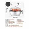 Outlet Deshojadora Manual SucceBuy 49 cm Cortabrotes Cuchilla de Acero Inoxidable, Cuenco de Corte Hidropónico Húmedo y Seco, Corte Rotativo Trenzado Materiales Y Utensilios De Cocina