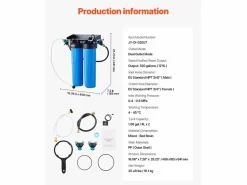 Online Desmineralizador SucceBuy para Lavado de Coche sin Manchas, Sistema de Agua Desionizada con Medidor TDS Integrado, Filtro Antimanchas con Doble Modo de Salida Azul