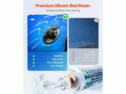 Online Desmineralizador SucceBuy para Lavado de Coche sin Manchas, Sistema de Agua Desionizada con Medidor TDS Integrado, Filtro Antimanchas con Doble Modo de Salida Azul