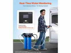 Online Desmineralizador SucceBuy para Lavado de Coche sin Manchas, Sistema de Agua Desionizada con Medidor TDS Integrado, Filtro Antimanchas con Doble Modo de Salida Azul
