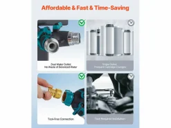 Online Desmineralizador SucceBuy para Lavado de Coche sin Manchas, Sistema de Agua Desionizada con Medidor TDS Integrado, Filtro Antimanchas con Doble Modo de Salida Azul