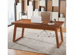 Hot Tribesigns Despacho en casa: escritorio de ordenador de 140 cm con cajón Marru00f3n