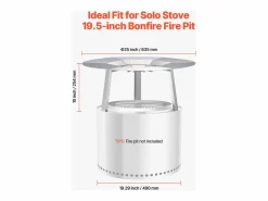 New Difusor de Calor SucceBuy para Brasero, 63.5x25.4 cm Protección Térmica Redonda para Fuego de Madera, Difusor de Calor de Acero Inoxidable 304 Materiales Y Utensilios De Cocina