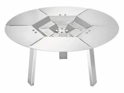Difusor de Calor SucceBuy, 50.8x25.4 cm Protección Térmica Redonda, Difusor de Calor de Acero Inoxidable 304 con Tapa de Quemador Desmontable