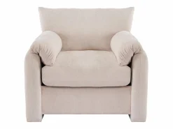 Clearance KOMHTOM Diseño moderno, tela de chenilla, sillón extragrande, sillón decorativo, sofá individual, Beige