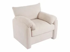 Clearance KOMHTOM Diseño moderno, tela de chenilla, sillón extragrande, sillón decorativo, sofá individual, Beige