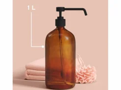 Outlet Dispensador de jabón de vidrio ámbar de 1 L Accesorios De Wc
