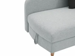 Discount Diván (ángulo derecho) convertible de tela con cojines antracita PENELOPE Diván Cama