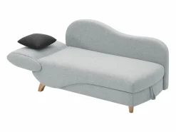 Hot Diván (ángulo izquierdo) convertible de tela con cojines antracita PENELOPE Diván Cama