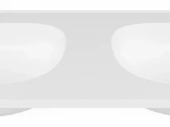 Shower & Design Doble lavabo empotrable de resina efecto piedra, , Ancho 120 x 46 cm, ATIWA