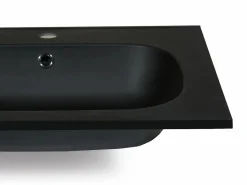 Shower & Design Doble lavabo encastrable de resina efecto piedra, , Ancho 120 x 46 cm, ATIWA
