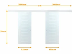 Sale Doble puerta corredera ASTANA Alt.205xAncho 166cm Cristal Puerta Corredera