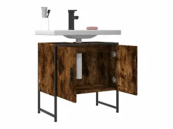Garden Furniture Dogus Armario lavabo baño madera ingeniería roble ahumado 60x33x60 cm