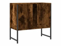 Garden Furniture Dogus Armario lavabo baño madera ingeniería roble ahumado 60x33x60 cm