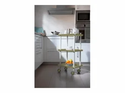 Don Hierro - Carrito auxiliar LEKY, armazón blanco, 3 estantes. Multifuncional, práctico y decorativo-