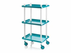Sale - Carrito auxiliar LEKY, armazón blanco, 3 estantes. Multifuncional, práctico y decorativo- Mueble Camarera