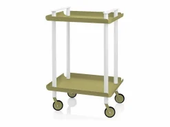 New - Carrito auxiliar LEKY, armazón blanco, 2 estantes. Multifuncional, práctico y decorativo- Mueble Camarera