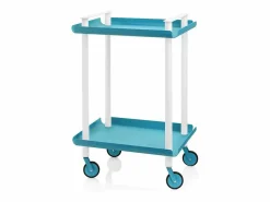 Don Hierro - Carrito auxiliar LEKY, armazón blanco, 2 estantes. Multifuncional, práctico y decorativo-
