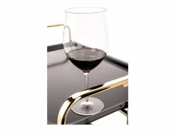 Outlet Don Hierro - Carrito auxiliar plegable BAUHAUS dorado con ruedas – 2 niveles y 4 posiciones- Negro